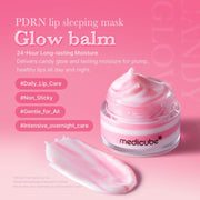 Medicube PDRN Pink Glow Balm Lip Sleeping Mask for 24H Moisture & Plumping – 20g