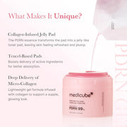 Medicube PDRN Pink Collagen Hydrating & Firming Gel Toner Pads with 99% High-Purity Salmon PDRN – 70 Pads