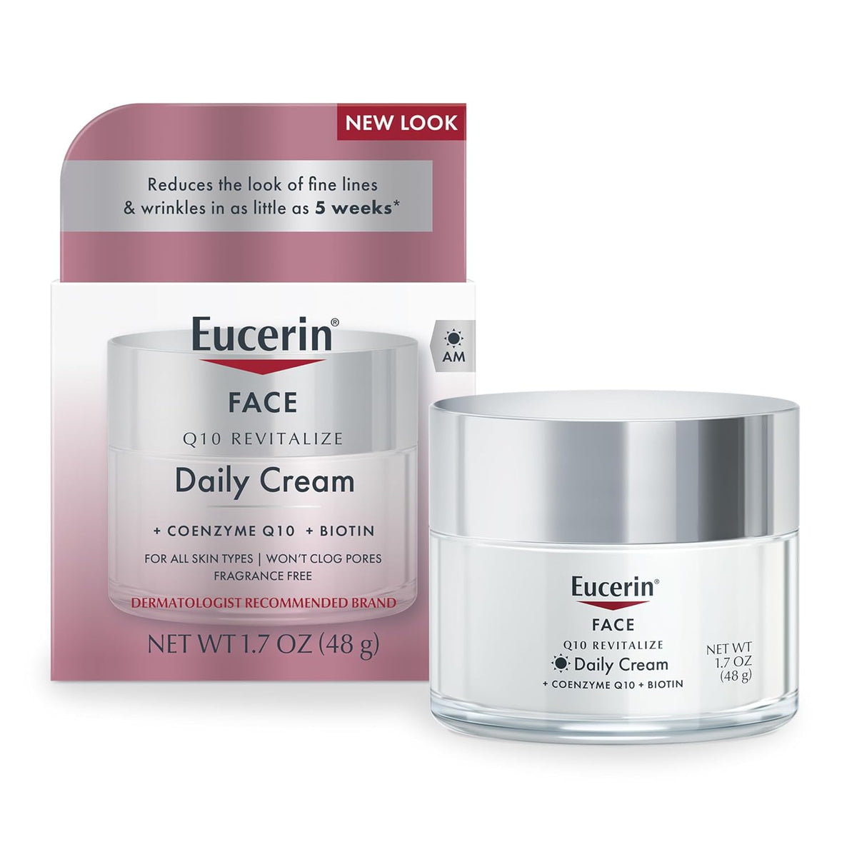 Eucerin Q10 Revitalize Daily Cream with Coenzyme Q10 & Biotin – 48g