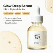 Beauty of Joseon Glow Deep Serum Rice + Alpha-Arbutin for Dark Spots and Discoloration - 30ml