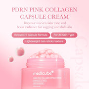 Medicube PDRN Pink Collagen Plumping & Brightening Capsule Cream with 5% Niacinamide – 55g