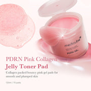 Medicube PDRN Pink Collagen Hydrating & Firming Gel Toner Pads with 99% High-Purity Salmon PDRN – 70 Pads