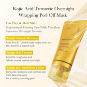Medicube Kojic Acid Turmeric Brightening Night Wrapping Mask with Vitamin C, Retinol & Collagen – 75ml