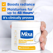 Mixa Niacinamide Bright Anti-Dark Spot Moisturizing Cream for Face, Body & Hands - 400ml
