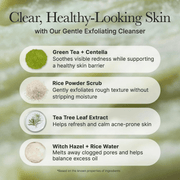 Arencia Fresh Green Rice Mochi Cleanser for Deep Cleansing & Hydration – 120g