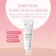 Medicube PDRN Pink Tone-Up Brightening Sun Cream with Glutathione SPF50+ PA++++ – 50ml